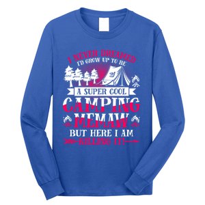 Camping Memaw Supper Cool Memaw Summer Holiday Funny Gift Long Sleeve Shirt