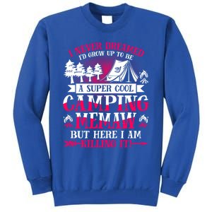 Camping Memaw Supper Cool Memaw Summer Holiday Funny Gift Tall Sweatshirt