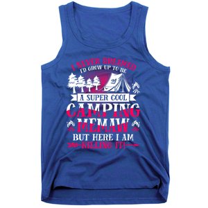 Camping Memaw Supper Cool Memaw Summer Holiday Funny Gift Tank Top