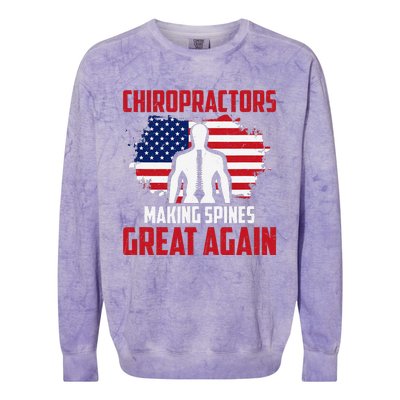 Chiropractors Making Spines Great Physical Therapist Chiro Colorblast Crewneck Sweatshirt