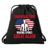 Chiropractors Making Spines Great Physical Therapist Chiro Drawstring Bag
