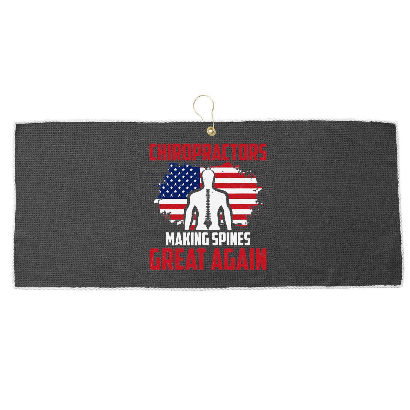 Chiropractors Making Spines Great Physical Therapist Chiro Large Microfiber Waffle Golf Towel