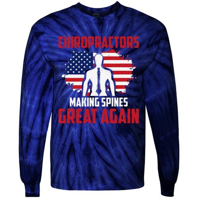 Chiropractors Making Spines Great Physical Therapist Chiro Tie-Dye Long Sleeve Shirt