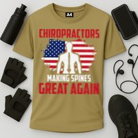 Chiropractors Making Spines Great Physical Therapist Chiro Cooling Performance Crew T-Shirt
