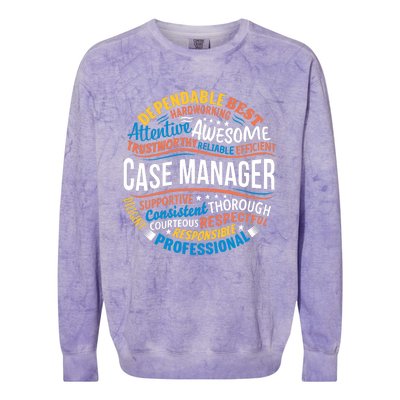 Case Manager Shirts Funny Week Appreciation Gift Colorblast Crewneck Sweatshirt