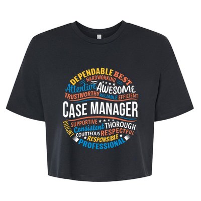 Case Manager Shirts Funny Week Appreciation Gift Bella+Canvas Jersey Crop Tee