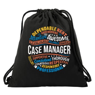 Case Manager Shirts Funny Week Appreciation Gift Drawstring Bag