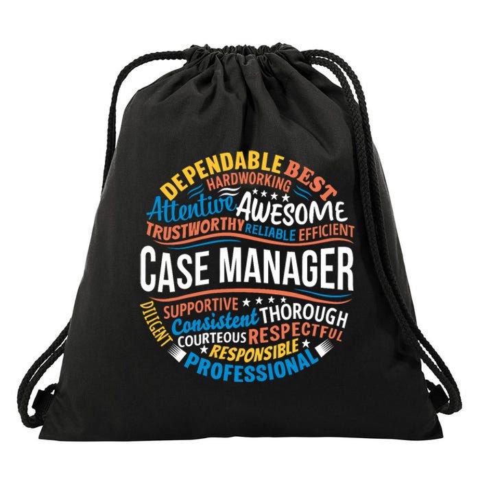 Case Manager Shirts Funny Week Appreciation Gift Drawstring Bag