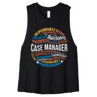 Case Manager Shirts Funny Week Appreciation Gift Women's Racerback Cropped Tank