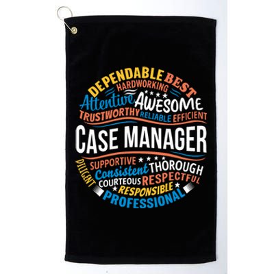 Case Manager Shirts Funny Week Appreciation Gift Platinum Collection Golf Towel