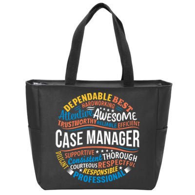 Case Manager Shirts Funny Week Appreciation Gift Zip Tote Bag