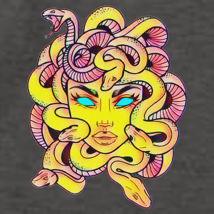 Cute Medusa Scary Greek Mythology Female Monster Medusa Vector Backpack