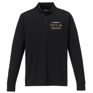 Christmas Morning Squad Xmas Holiday Pajama Matching Family Performance Long Sleeve Polo