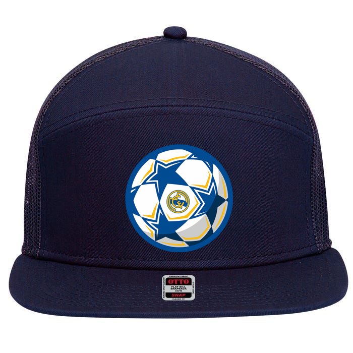 Cool Madrid Soccer Ball 7 Panel Mesh Trucker Snapback Hat