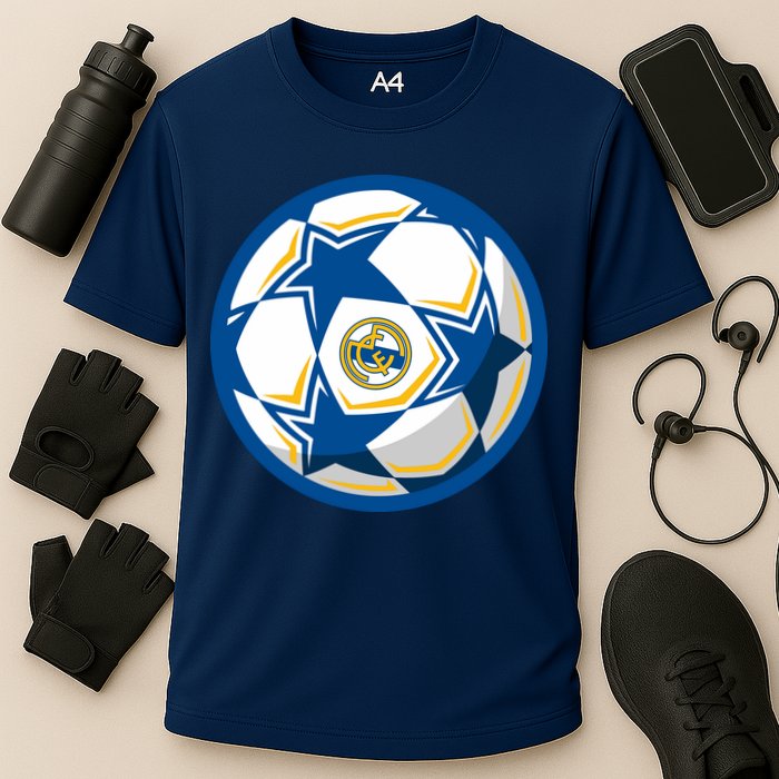 Cool Madrid Soccer Ball Cooling Performance Crew T-Shirt