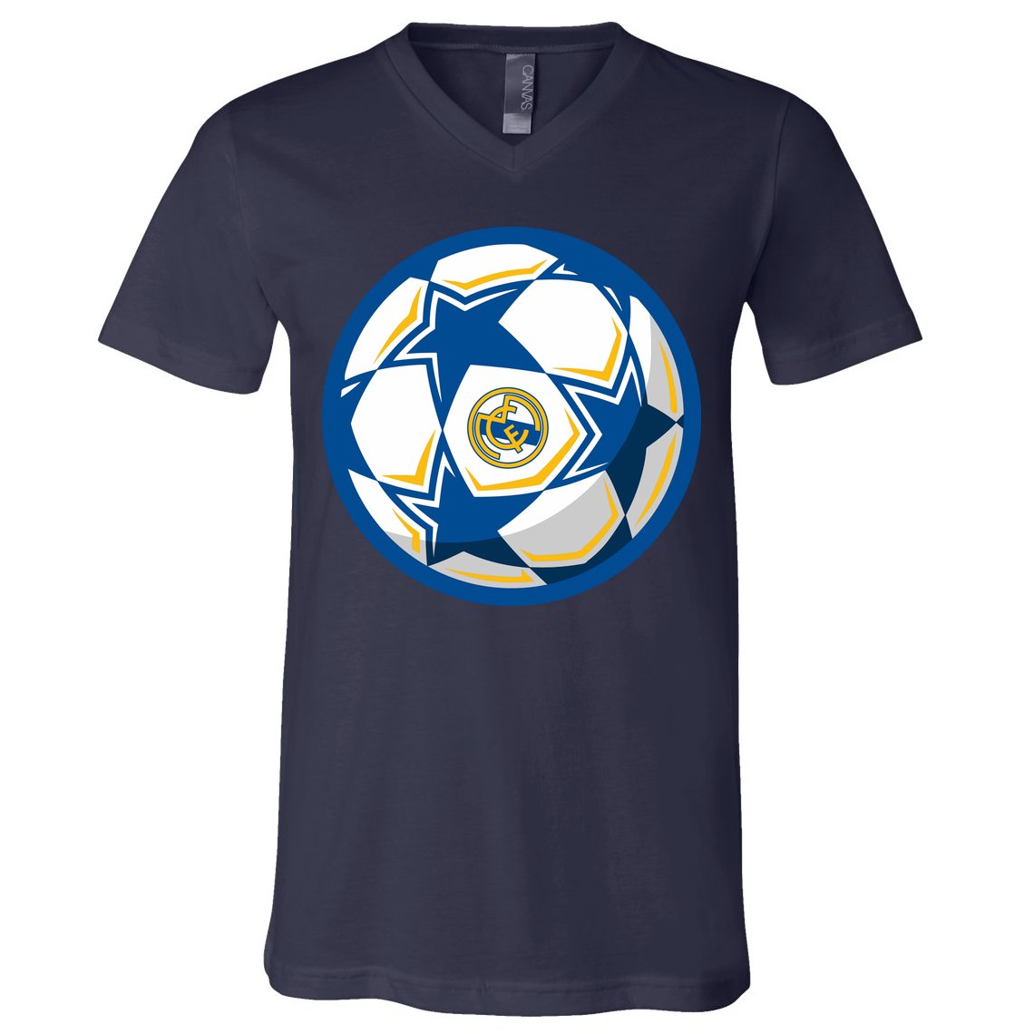 Cool Madrid Soccer Ball V-Neck T-Shirt