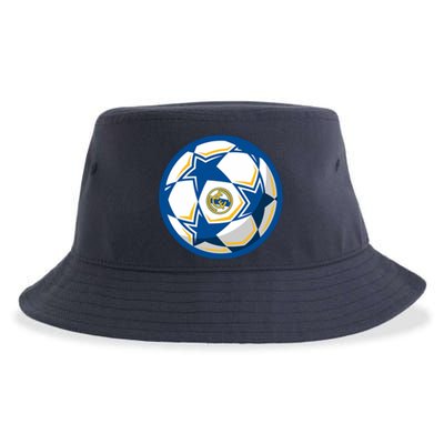 Cool Madrid Soccer Ball Sustainable Bucket Hat