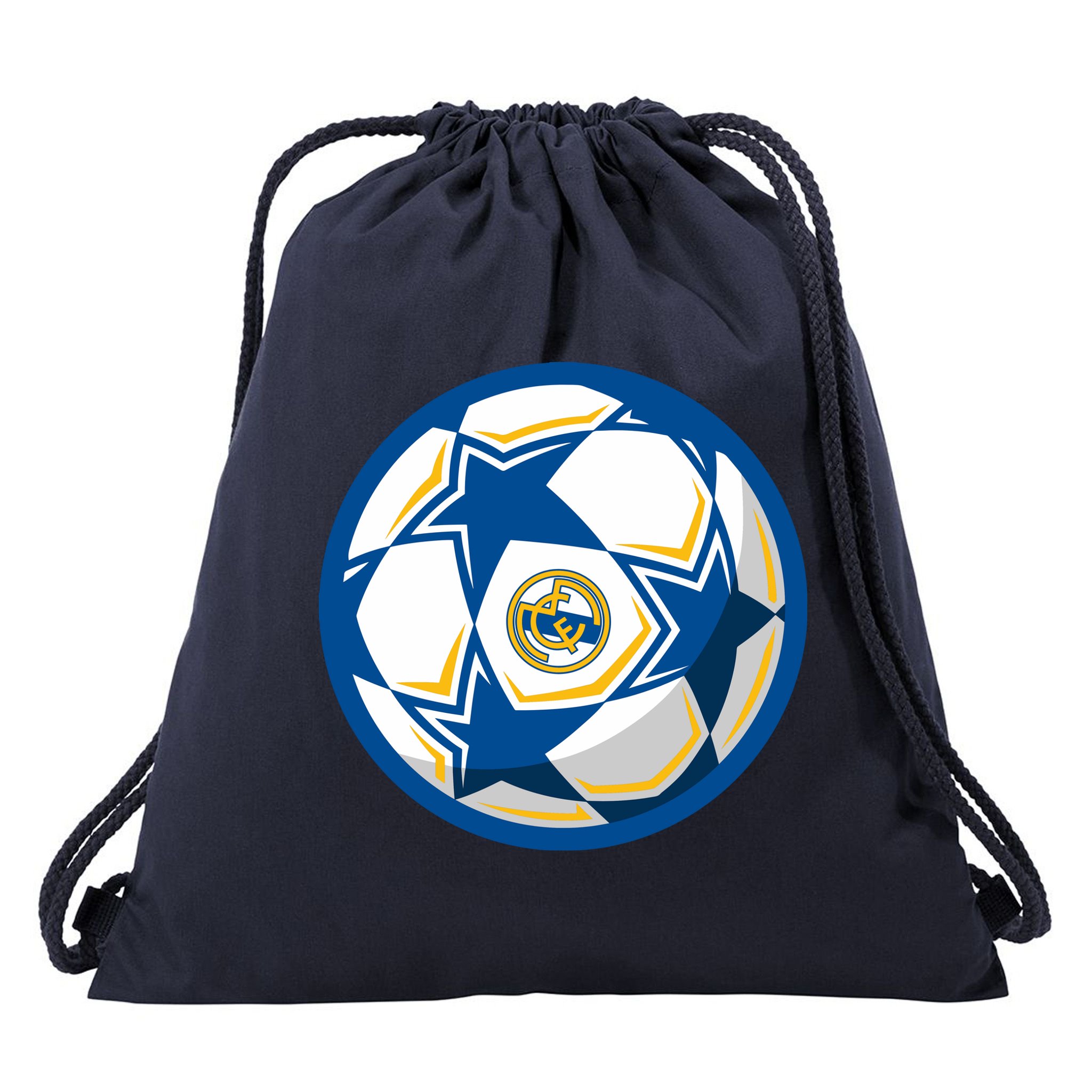 Cool Madrid Soccer Ball Drawstring Bag
