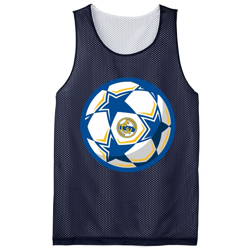 Cool Madrid Soccer Ball Mesh Reversible Basketball Jersey Tank