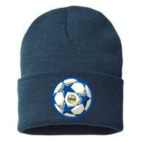 Cool Madrid Soccer Ball Sustainable Knit Beanie