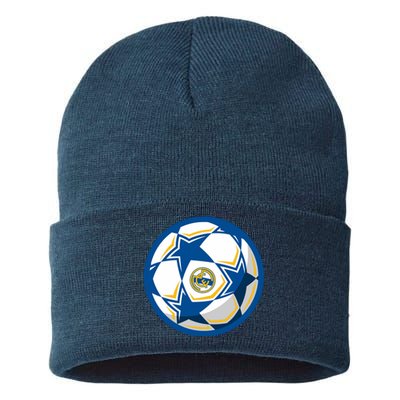 Cool Madrid Soccer Ball Sustainable Knit Beanie