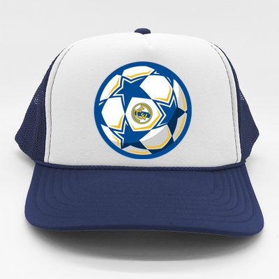 Cool Madrid Soccer Ball Trucker Hat