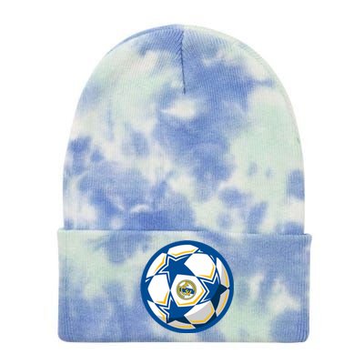 Cool Madrid Soccer Ball Tie Dye 12in Knit Beanie