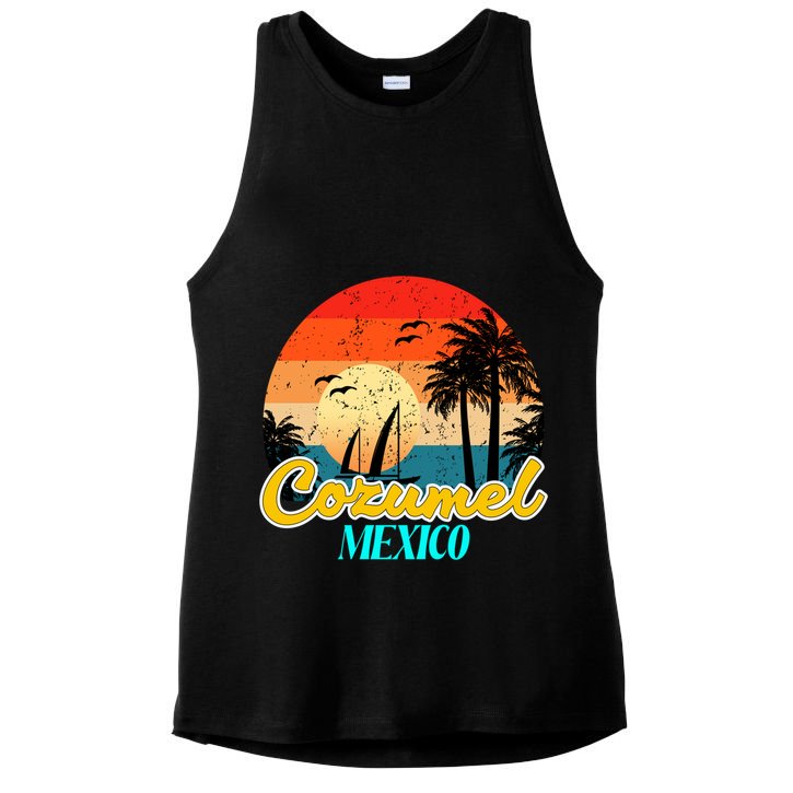 Cozumel Mexico Souvenirs Yucatan Mexico Vacay Mode Gift Ladies PosiCharge Tri-Blend Wicking Tank