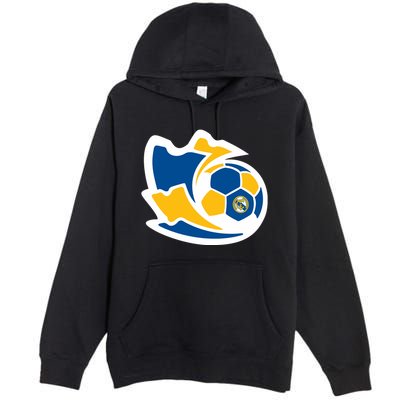 Cool Madrid Soccer Kick Premium Pullover Hoodie
