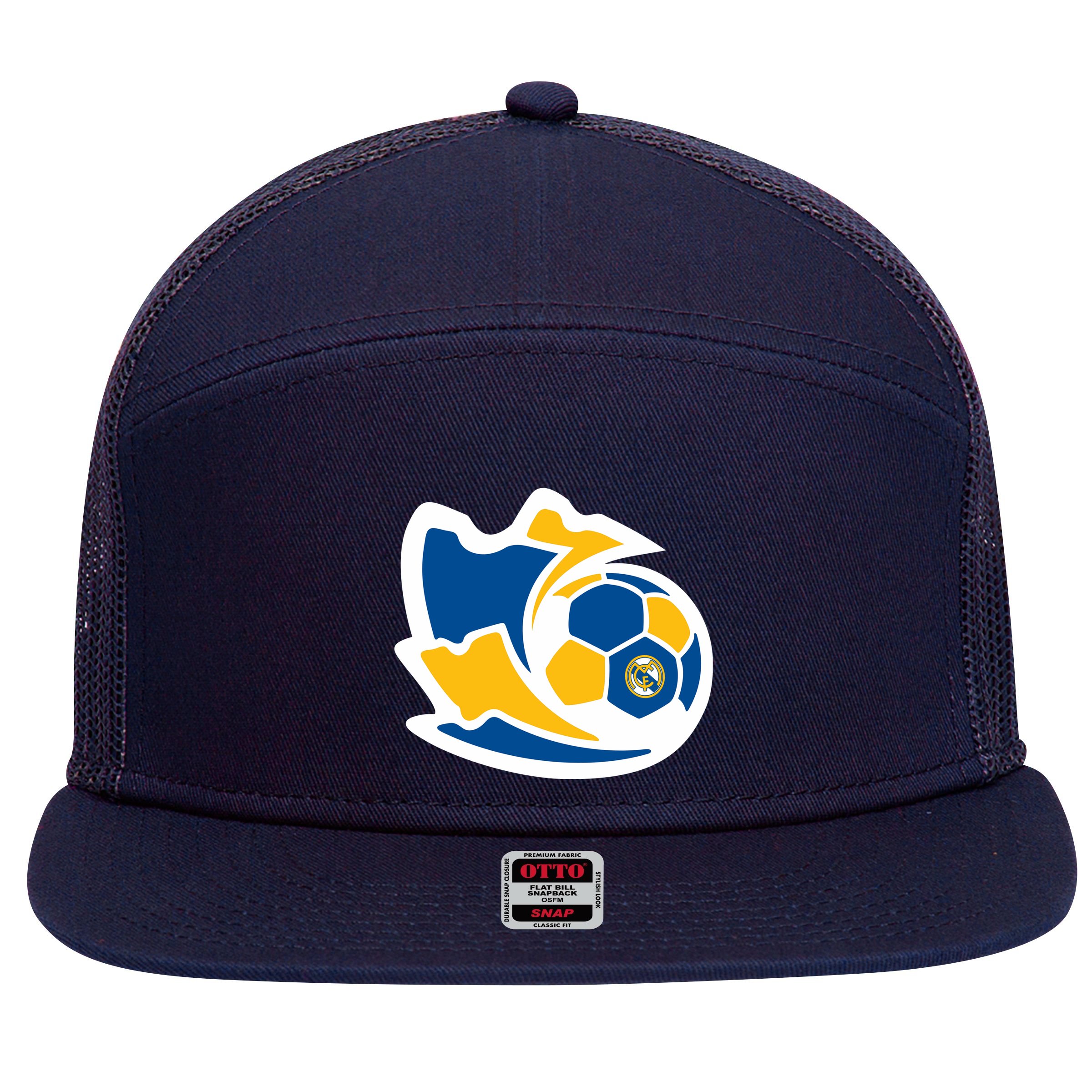 Cool Madrid Soccer Kick 7 Panel Mesh Trucker Snapback Hat