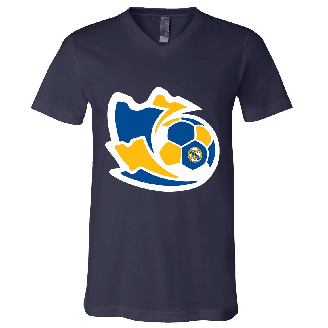 Cool Madrid Soccer Kick V-Neck T-Shirt