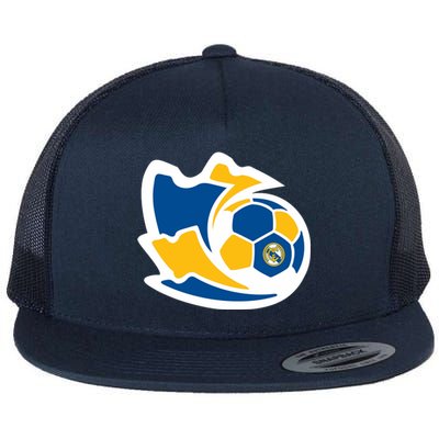 Cool Madrid Soccer Kick Flat Bill Trucker Hat