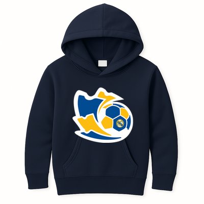 Cool Madrid Soccer Kick Kids Hoodie