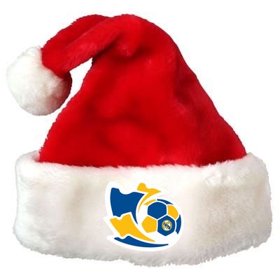 Cool Madrid Soccer Kick Premium Christmas Santa Hat