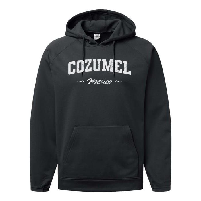 Cozumel Mexico Sport Souvenir Performance Fleece Hoodie