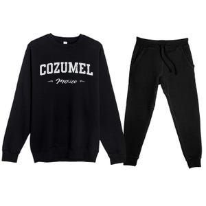 Cozumel Mexico Sport Souvenir Premium Crewneck Sweatsuit Set