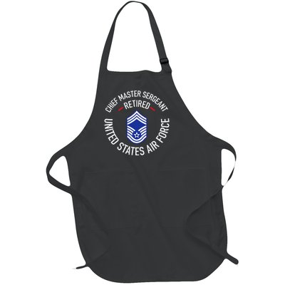 Chief Master Sergeant Retired Retirement Full-Length Apron With Pockets