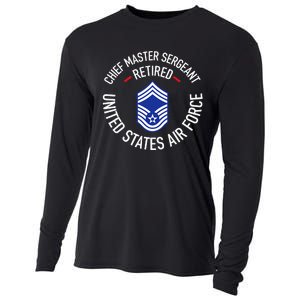 Chief Master Sergeant Retired Retirement Cooling Performance Long Sleeve Crew