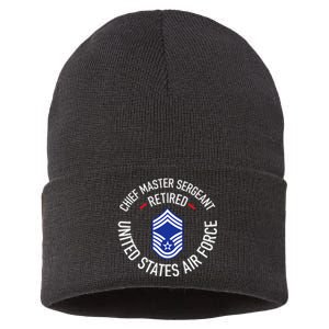 Chief Master Sergeant Retired Retirement Sustainable Knit Beanie