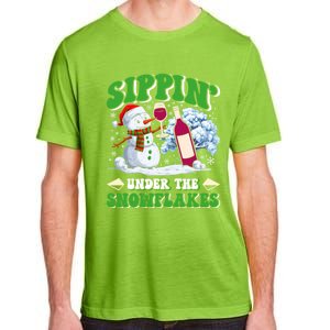 Christmas Market Sippin Under The Snowflakes Mulled Wine Gift Adult ChromaSoft Performance T-Shirt