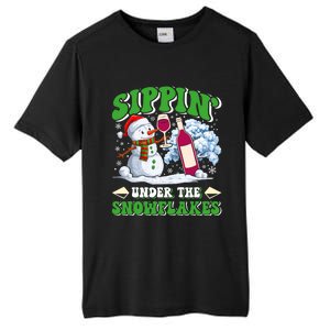 Christmas Market Sippin Under The Snowflakes Mulled Wine Gift Tall Fusion ChromaSoft Performance T-Shirt