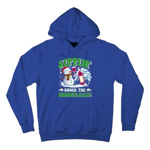 Christmas Market Sippin Under The Snowflakes Mulled Wine Gift Hoodie