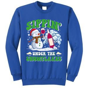 Christmas Market Sippin Under The Snowflakes Mulled Wine Gift Sweatshirt