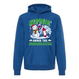 Christmas Market Sippin Under The Snowflakes Mulled Wine Gift Premium Hoodie