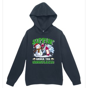 Christmas Market Sippin Under The Snowflakes Mulled Wine Gift Urban Pullover Hoodie