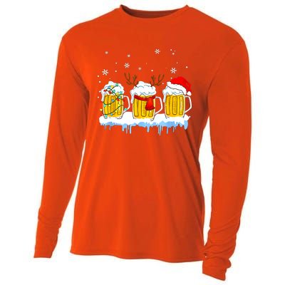 Christmas Mug Santa Reinbeer Beer Xmas Lights Pajamas Gift Cooling Performance Long Sleeve Crew