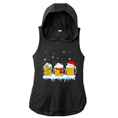 Christmas Mug Santa Reinbeer Beer Xmas Lights Pajamas Gift Ladies PosiCharge Tri-Blend Wicking Draft Hoodie Tank