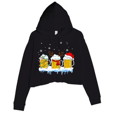 Christmas Mug Santa Reinbeer Beer Xmas Lights Pajamas Gift Crop Fleece Hoodie