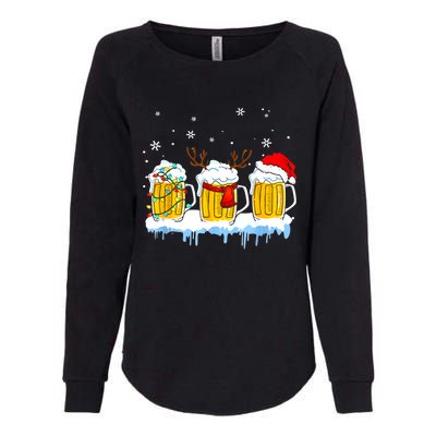 Christmas Mug Santa Reinbeer Beer Xmas Lights Pajamas Gift Womens California Wash Sweatshirt