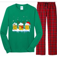 Christmas Mug Santa Reinbeer Beer Xmas Lights Pajamas Gift Long Sleeve Pajama Set